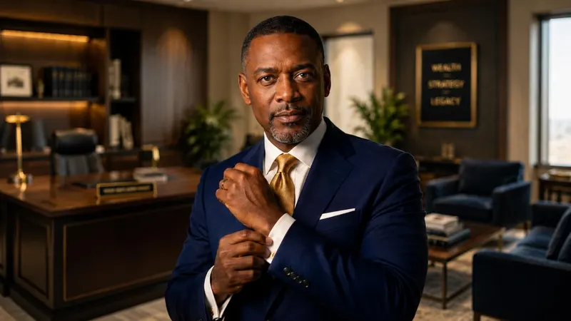 Financial advisor in a sophisticated executive office